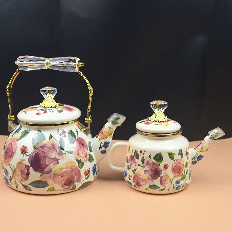 Vintage Oil Painting Rose Enam - đánh giá và giá Vintage Coffee Equipment