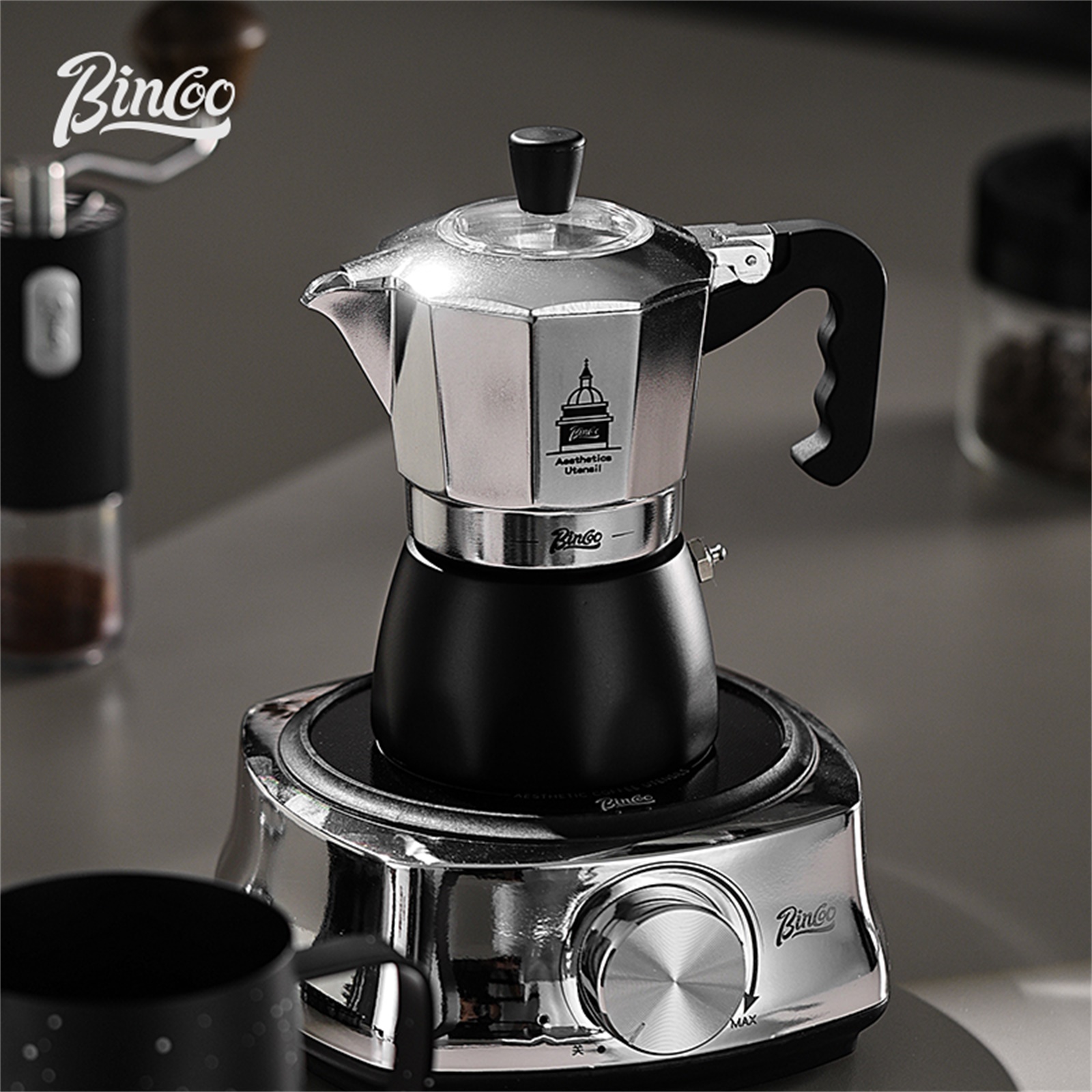 BINCOO Double Valve Moka Pot，E - đánh giá và giá Quality Coffee Equipment
