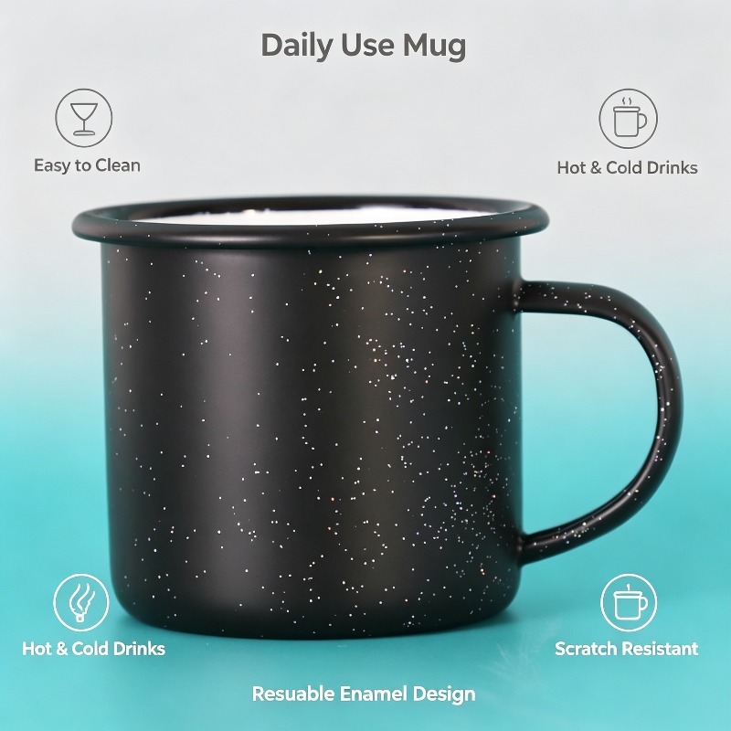 Vintage Enamel Mug with Star‑D - đánh giá và giá Vintage Coffee Equipment